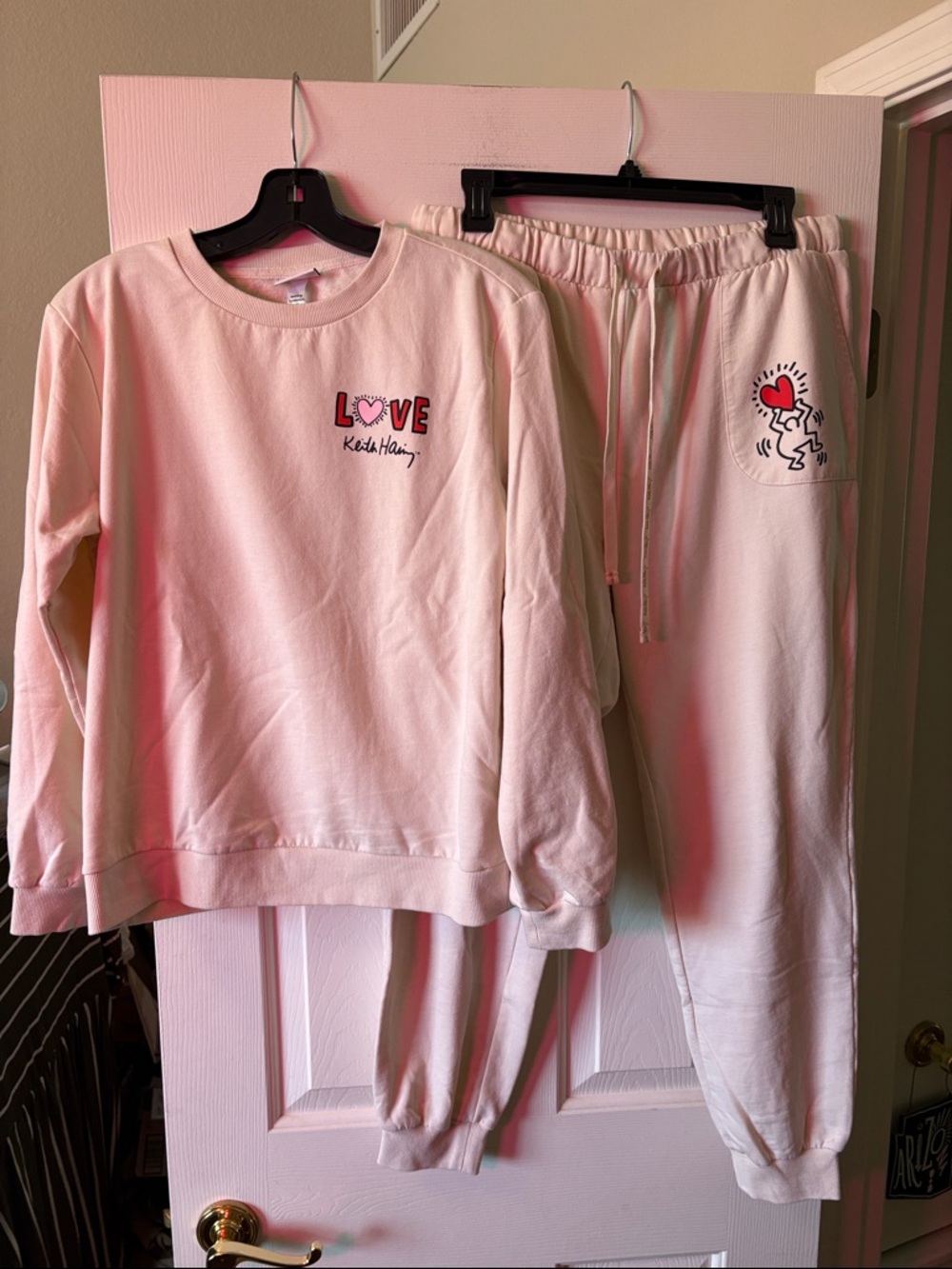 Keith Haring NWOT Cream Sweatshirt and Joggers size M